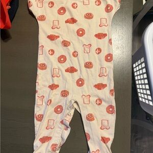 Cat & Jack Cream One Piece with Red Pastry Print